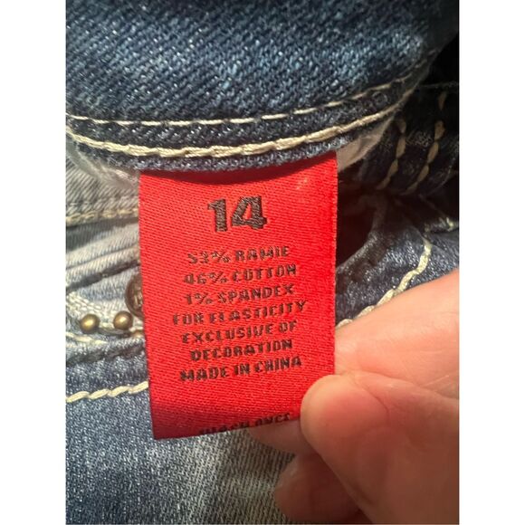 Zanadi Womans Denim Cut off Shorts Sz 14 - Picture 4 of 7